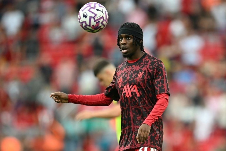 Frimpong went off after an hour of his home league debut for Liverpool. AFP