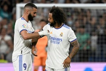 Benzema gave his armband to Marcelo during Madrid's last LaLiga game of the season against Betis.AFP