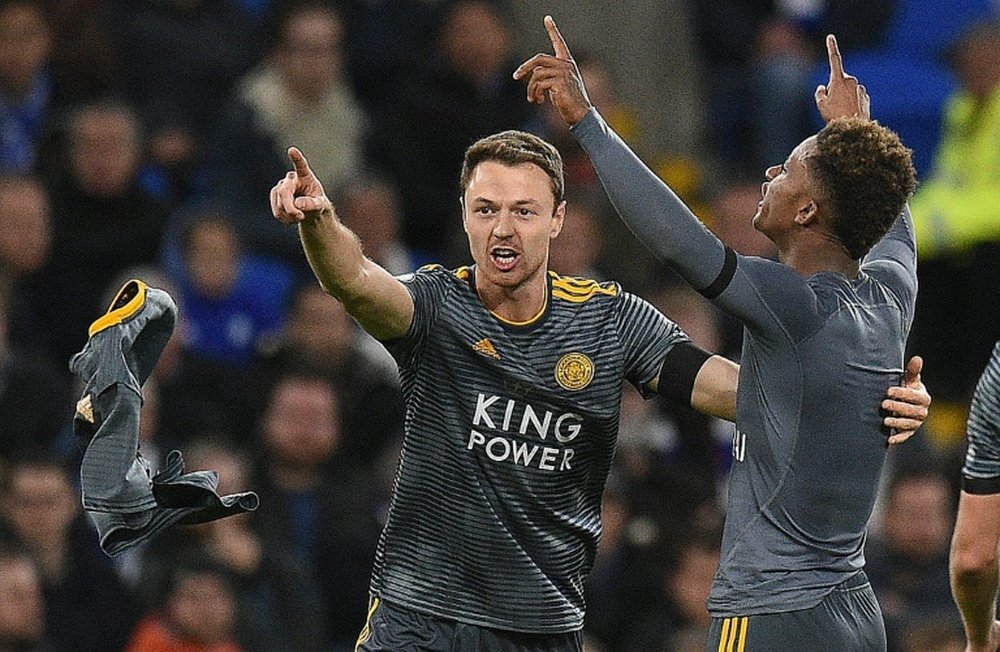 Gray was Leicester's match-winner in Wales. AFP
