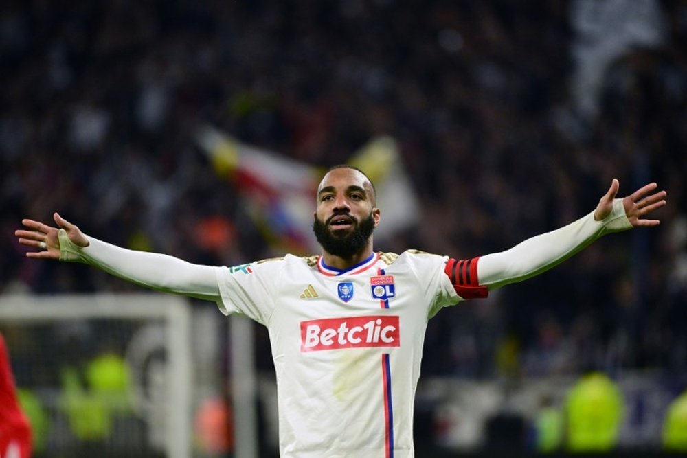 Alexandre Lacazette has scored 16 goals in 27 games for Lyon this season. AFP