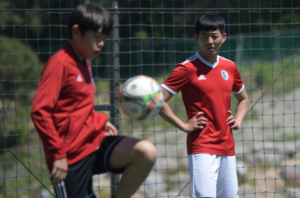Son Heung-yun is a coach of SON Football Academy in Chuncheon. AFP
