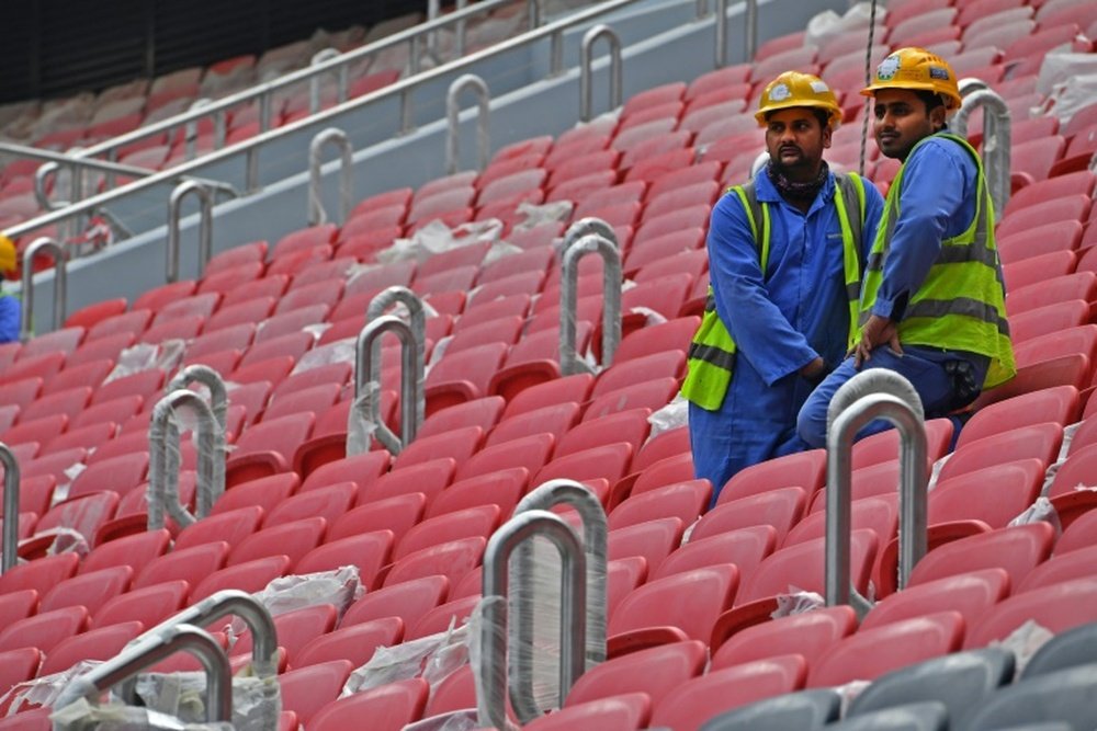 Three workers on the Qatar World Cup stadia have got COVID-19. AFP