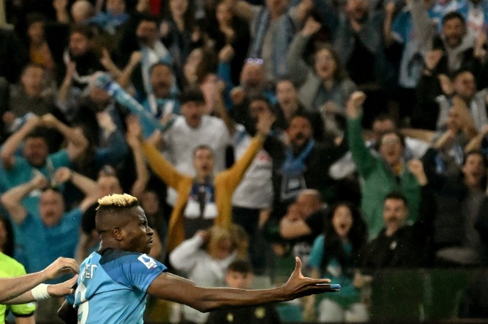 Osimhen got crucial goal for Naples. AFP