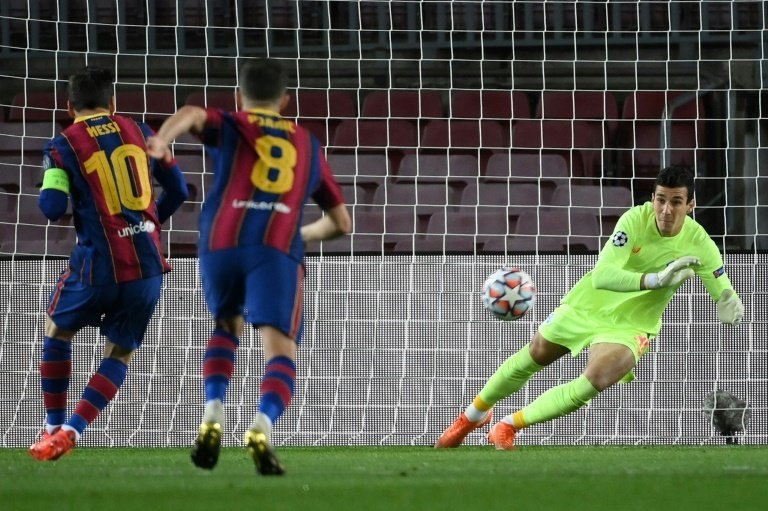Lionel Messi scored his fourth penalty of the season. AFP