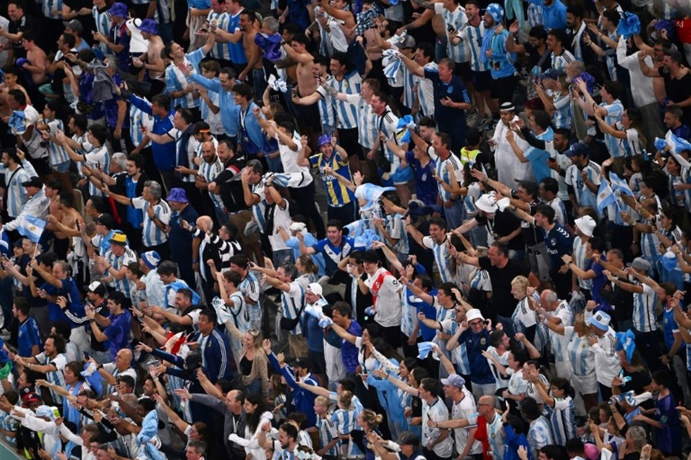 Between 35,000 and 40,000 Argentina fans have travelled to Qatar. AFP