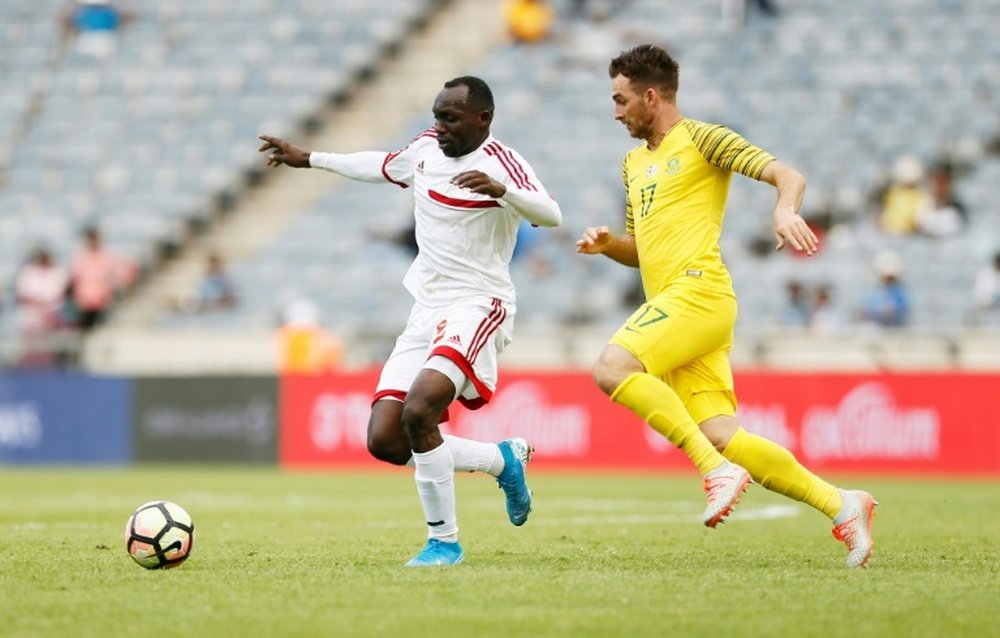 Bradley Grobler (R) scored as Supersport beat TTM 1-0. AFP