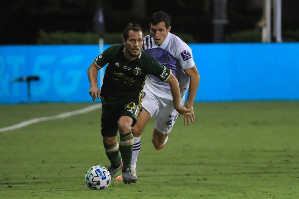 Sebastian Blanco of Portland won the MLS is Back Player of the Tournament award. AFP