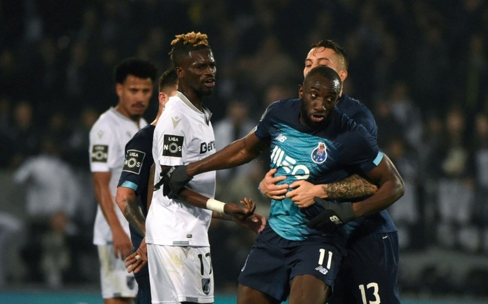 Moussa Marega explains his decision to leave the pitch at Guimaraes. AFP