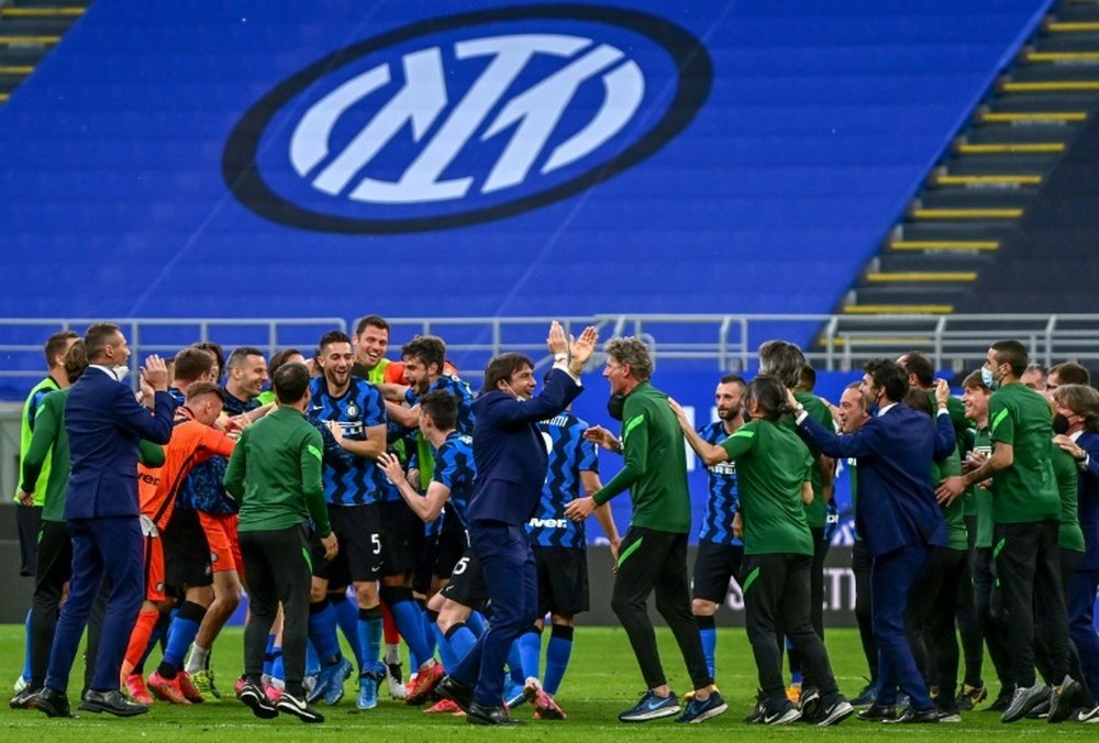 Inter put five past Sampdoria before title celebrations took place. AFP