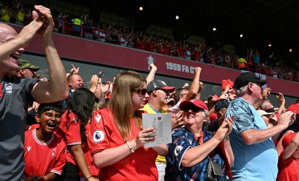 Nottingham Forest won their first home game back in the Premier League. AFP