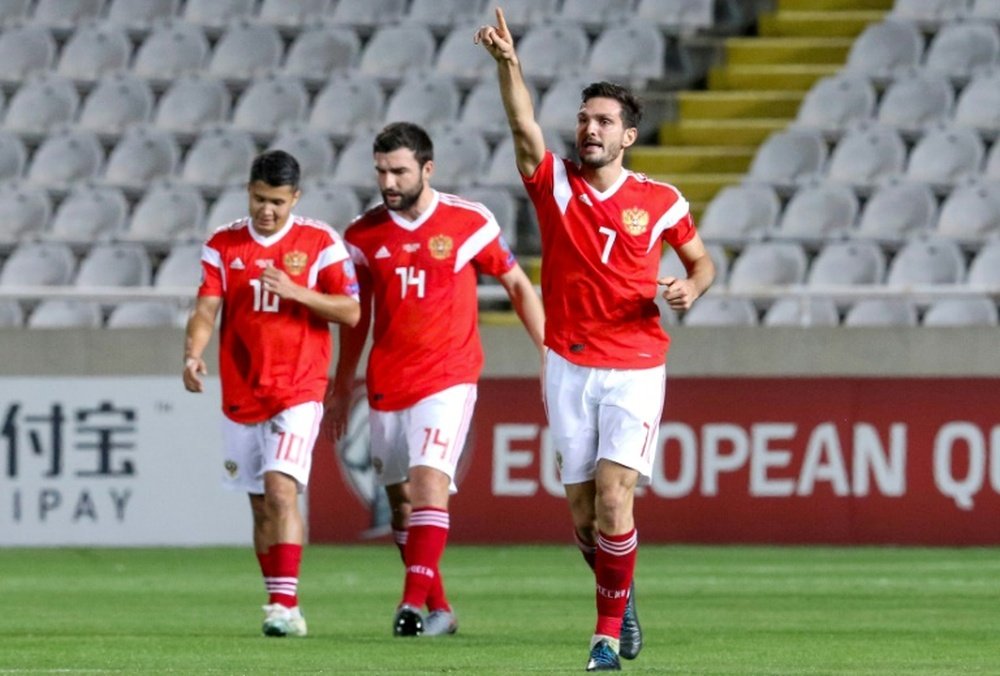 Ozdoev got on the scoresheet in Russia 0-5 win over Cyprus. AFP