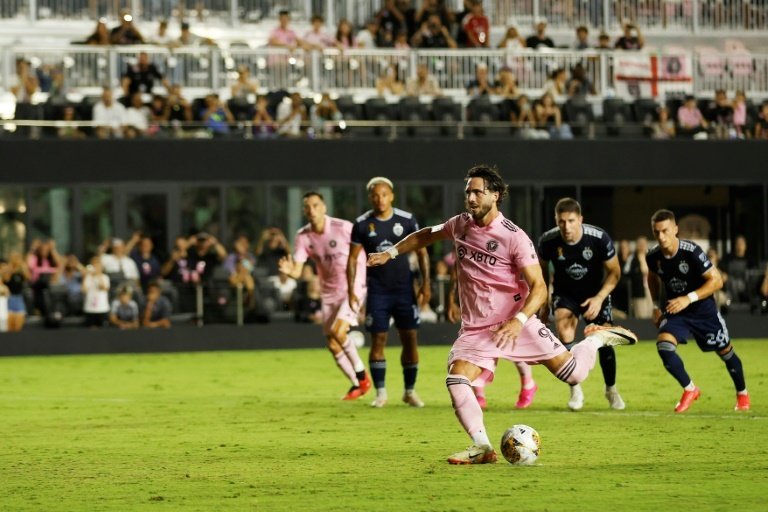 Miami went on to beat Sporting Kansas City 3-2 in Major League Soccer on Saturday. AFP