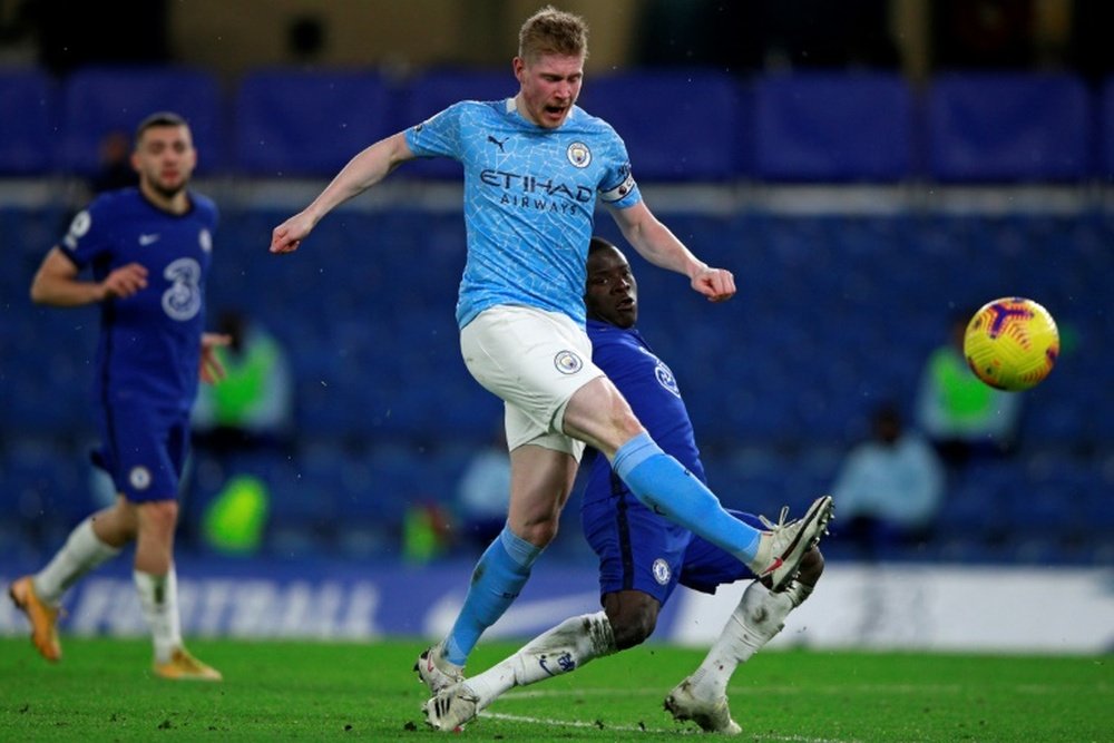 Manchester City to be without injured De Bruyne for six weeks. AFP