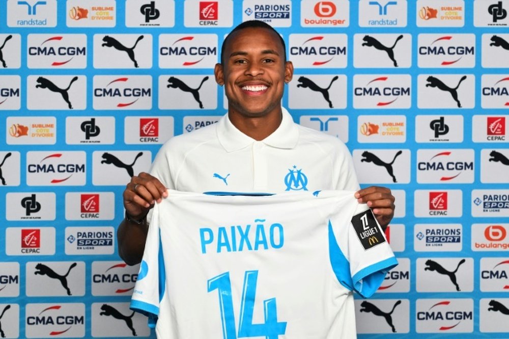 Igor Paixao was unveiled at Marseille on Monday. AFP