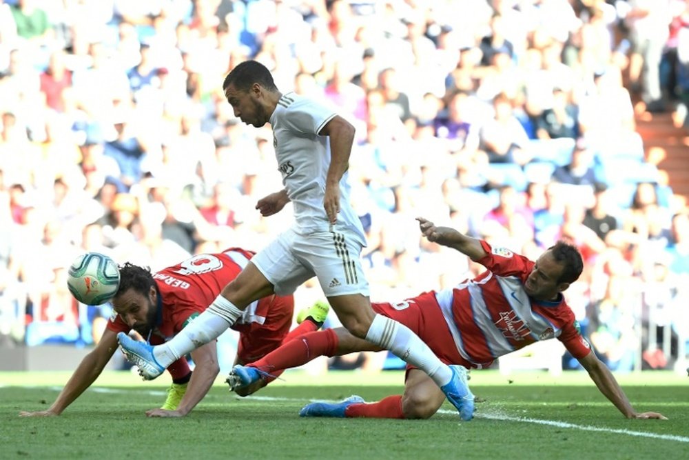 Hazard got his first goal. AFP