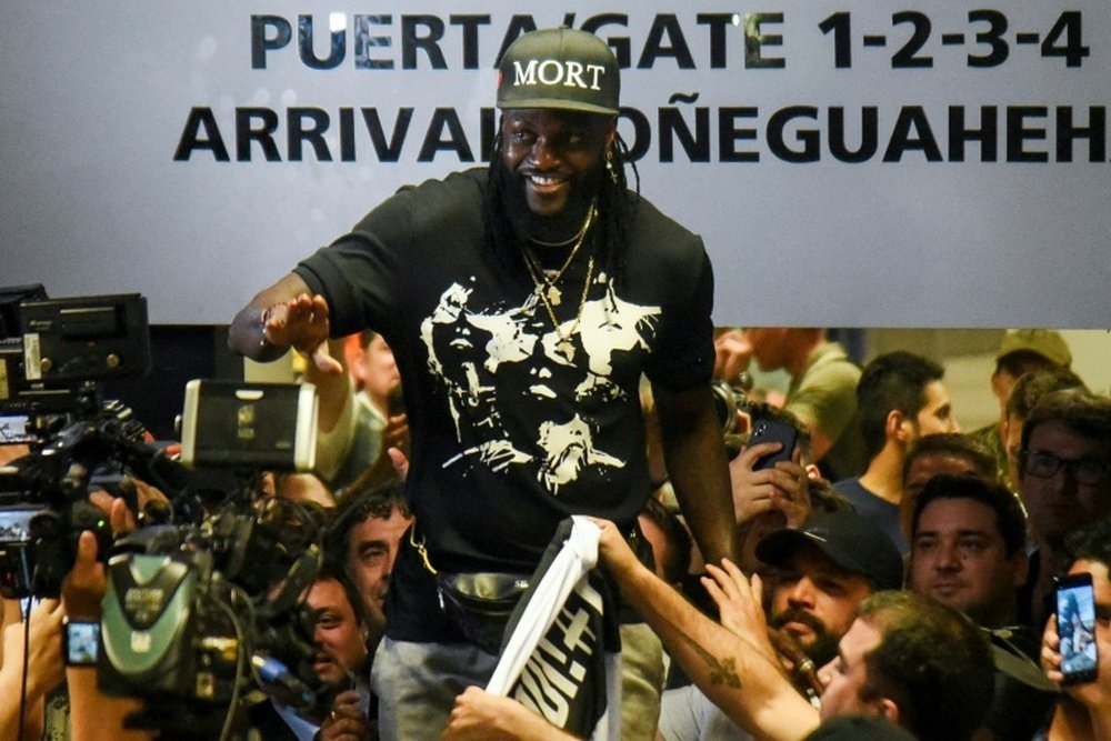 Olimpia's Emmanuel Adebayor was unable to get back to Togo. AFP