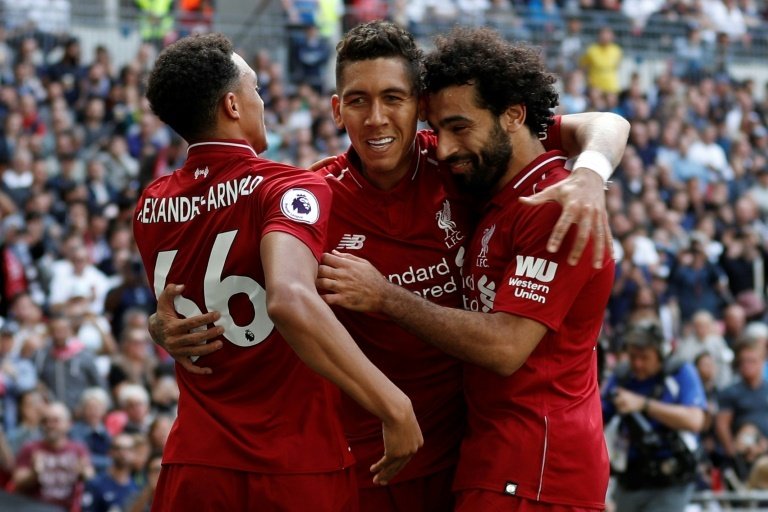 Roberto Firmino scored the decisive goal for Liverpool in their 3-2 Champions League win. AFP