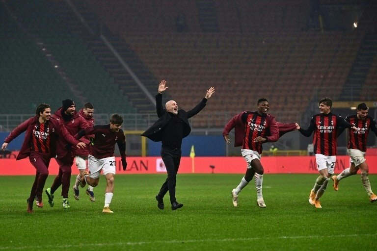 Stefano Pioli (C) admits his team have not been a good this season. AFP