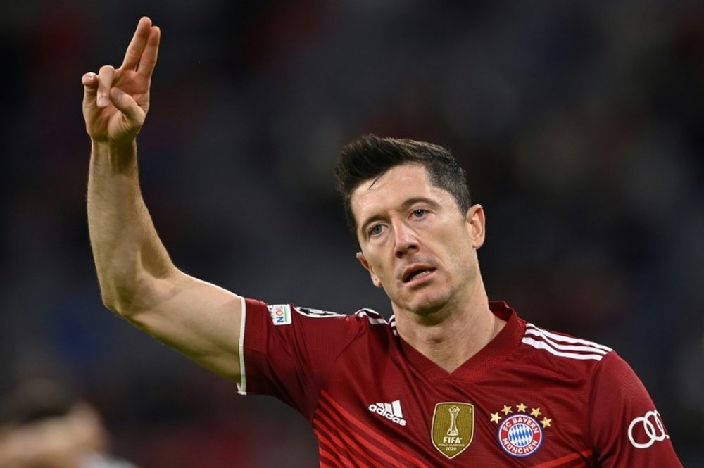 Robert Lewandowski scored twice for Bayern Munich on Wednesday. AFP