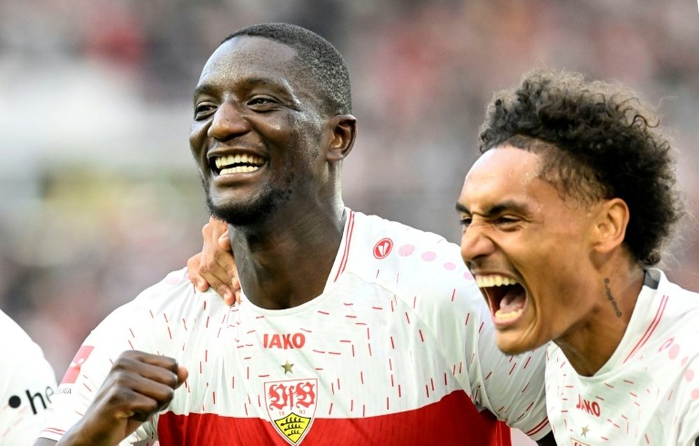 Guirassy (L) has scored 14 goals in his opening eight league games. AFP