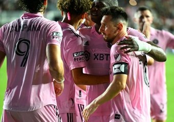 Lionel Messi made it eight goals in five games for Inter Miami as they eased into the semi-finals of the Leagues Cup with a 4-0 win over Charlotte FC on Friday.