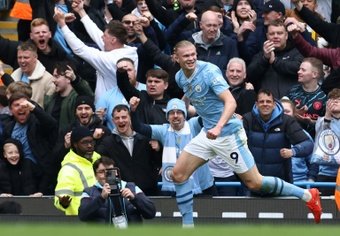 Erling Haaland ran riot as Manchester City kept the destiny of the Premier League title in their hands.