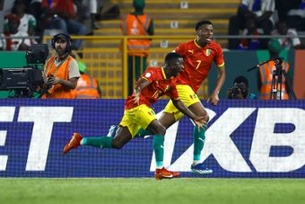Aguibou Camara's second-half goal gave Guinea a 1-0 win over Gambia at the Africa Cup of Nations on Friday, a result that left them on the brink of securing a place in the last 16.
