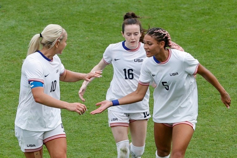 Trinity Rodman scored a stunning goal in extra time as four-time gold medallists the United States edged Japan 1-0 in a tense quarter-final on Saturday to reach the last four of the Olympic women's football tournament.