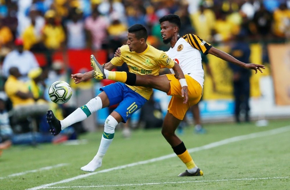 Gaston Sirino (L) scored as Kaizer Chiefs beat Mamelodi Sundowns. AFP