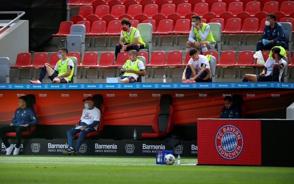 Bundesliga subsitutes no longer have to wear masks. AFP