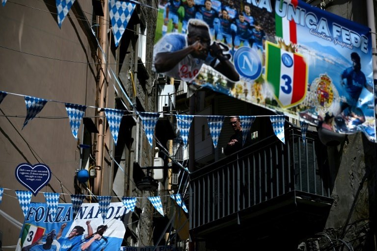 Napoli preparing Naples for big celebration. AFP