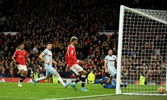 Marcus Rashford gave Man Utd a last gasp winner v West Ham. AFP