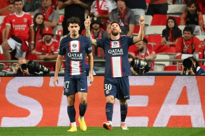 PSG held to draw by Benfica despite Messi stunner