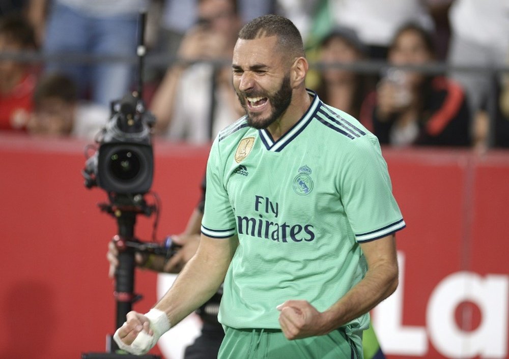 Karim Benzema scored the only goal as Real Madrid beat Sevilla 1-0. AFP
