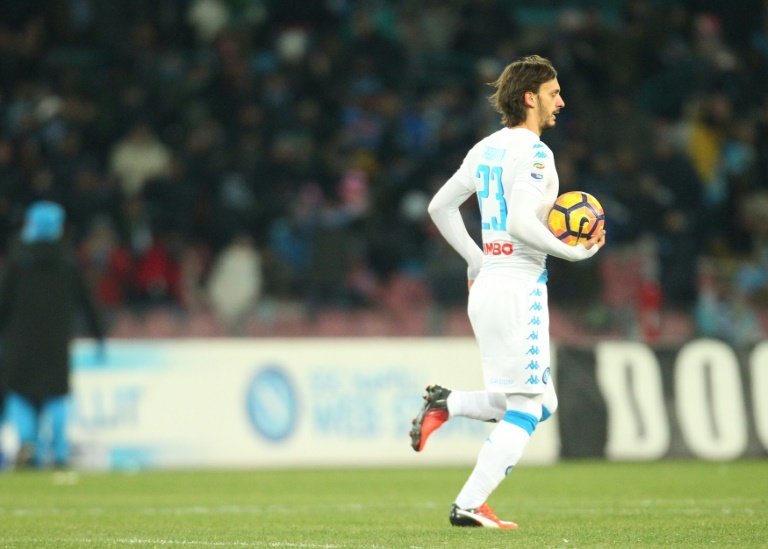 Napolis forward from Italy Manolo Gabbiadini