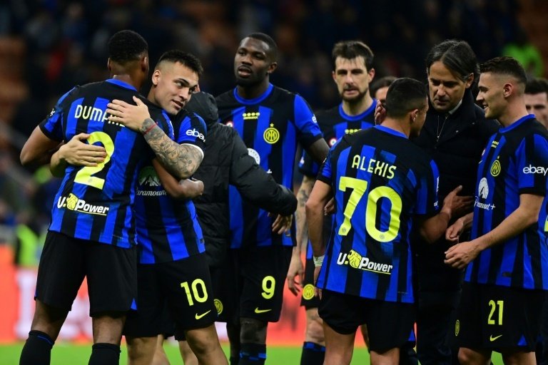 Inter still have a chance of winning the Serie A title in the upcoming Milan derby. AFP