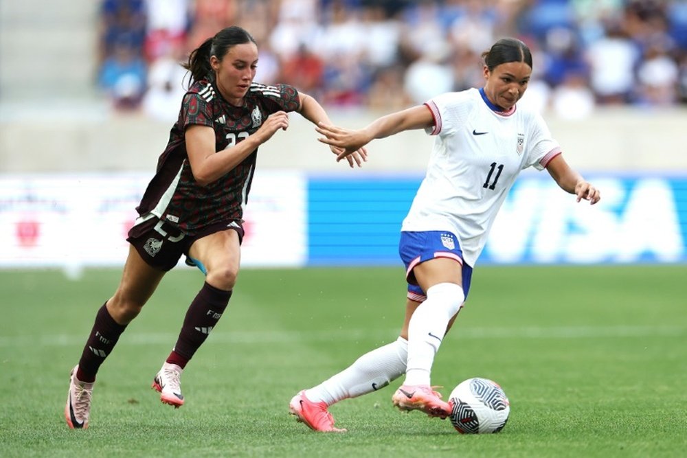 Smith scored the only goal in the USAs 1-0 Olympic warm-up victory. AFP