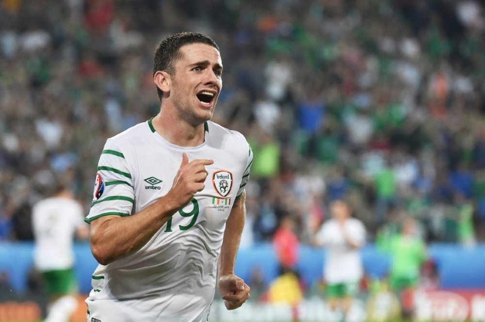 Brady in action with Ireland. AFP