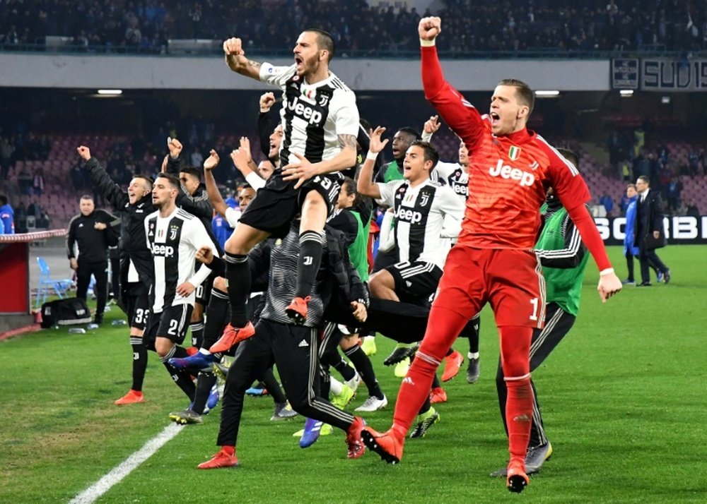 Juventus all but sealed their eighth consecutive Serie A title. AFP