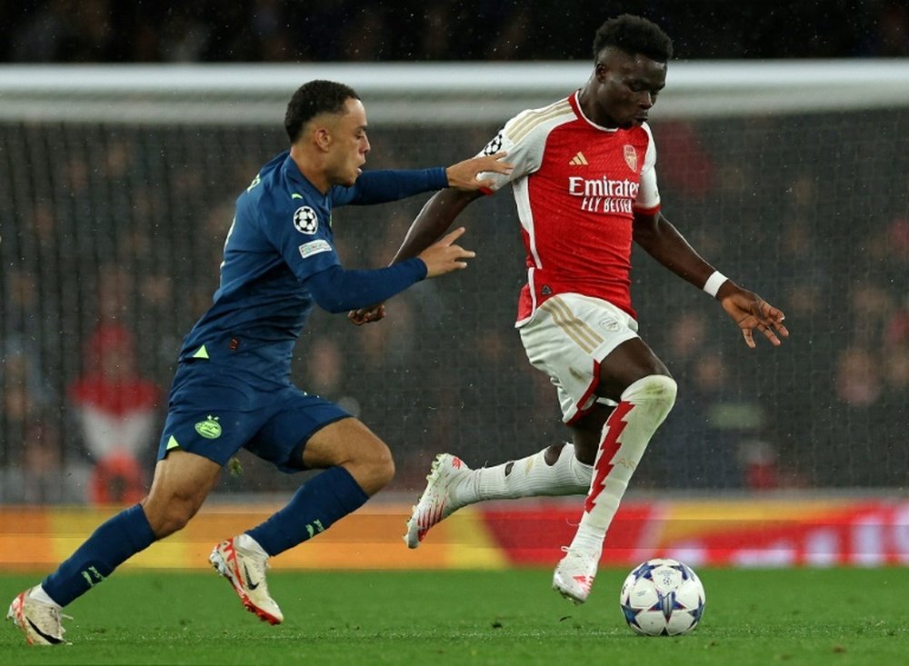 Bukayo Saka has added to Arsenal's injury woes. AFP