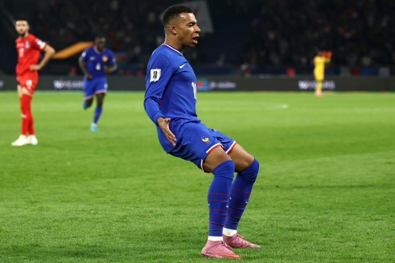 Kylian Mbappe on target as France see off Azerbaijan