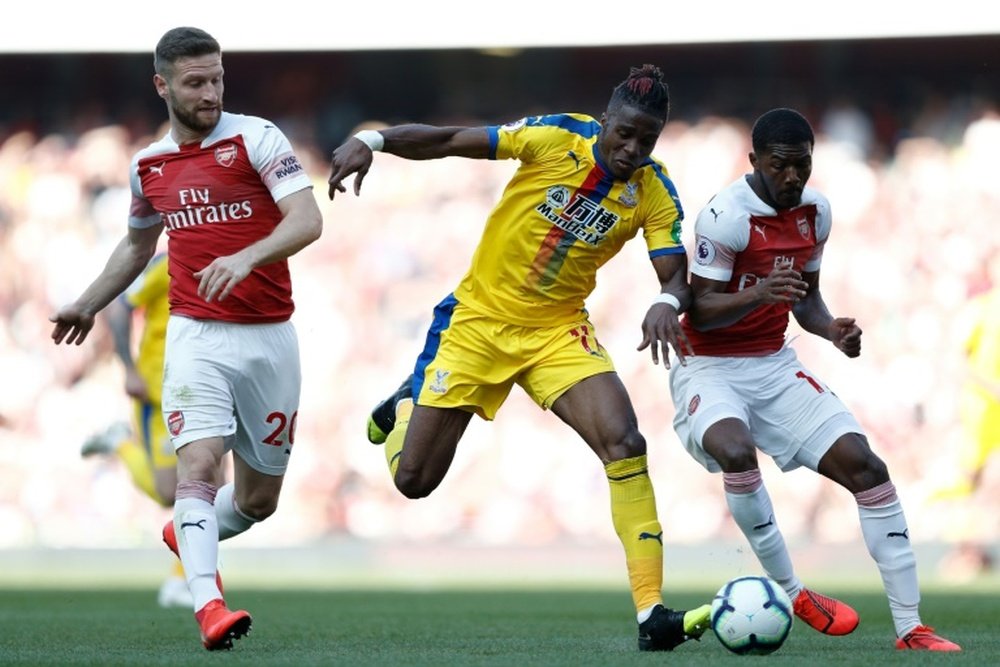 Zaha netted for the away side. AFP