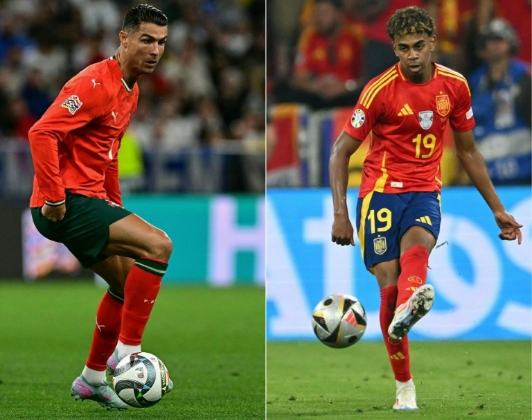 Ronaldo will face off against Spains Lamine Yamal in the Nations League final. AFP