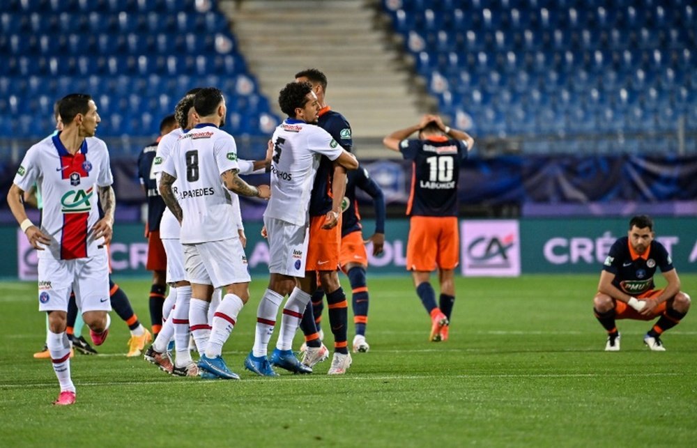 PSG edged past Montpellier on penalties. AFP