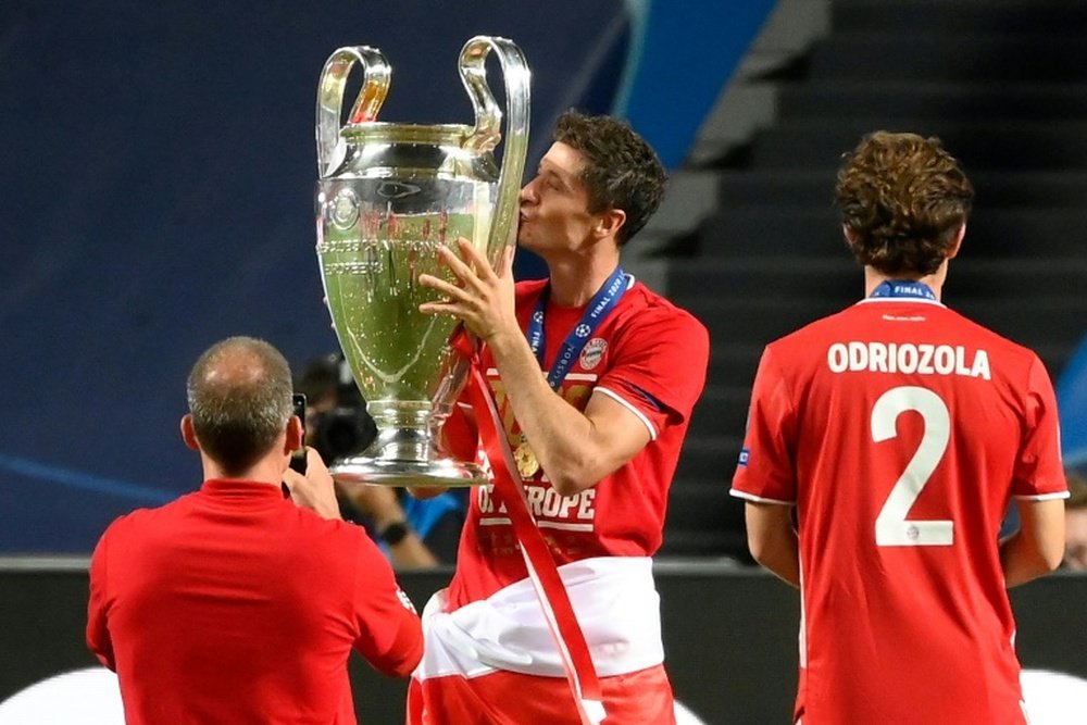 Lewandowski was named UEFA men's player of the year. AFP
