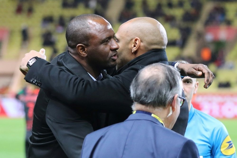 The former team mates shared the spoils at Stade Louis II. AFP