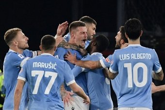 Milinkovic-Savic got a stoppage time leveller for Lazio against Empoli. AFP