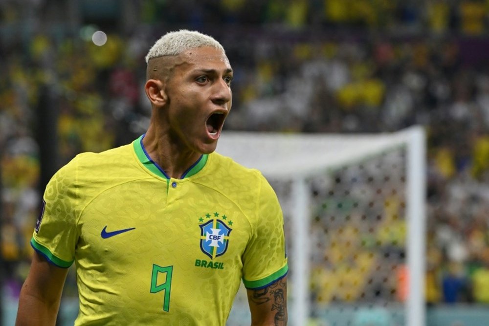 Richarlison scored twice against Serbia. AFP