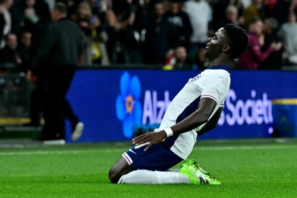 England forward Bukayo Saka scored against Wales. AFP