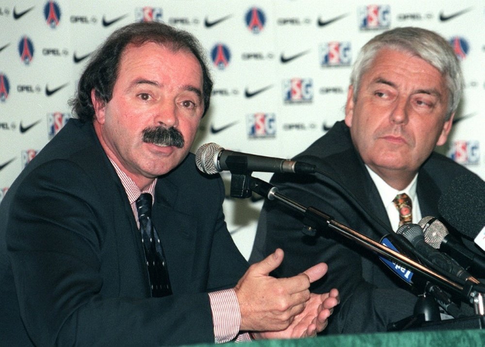 Artur Jorge (L) had two spells in charge of PSG. AFP